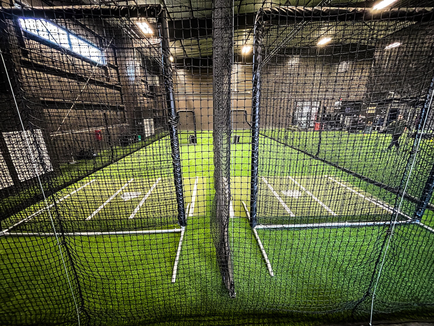 Indoor batting cages